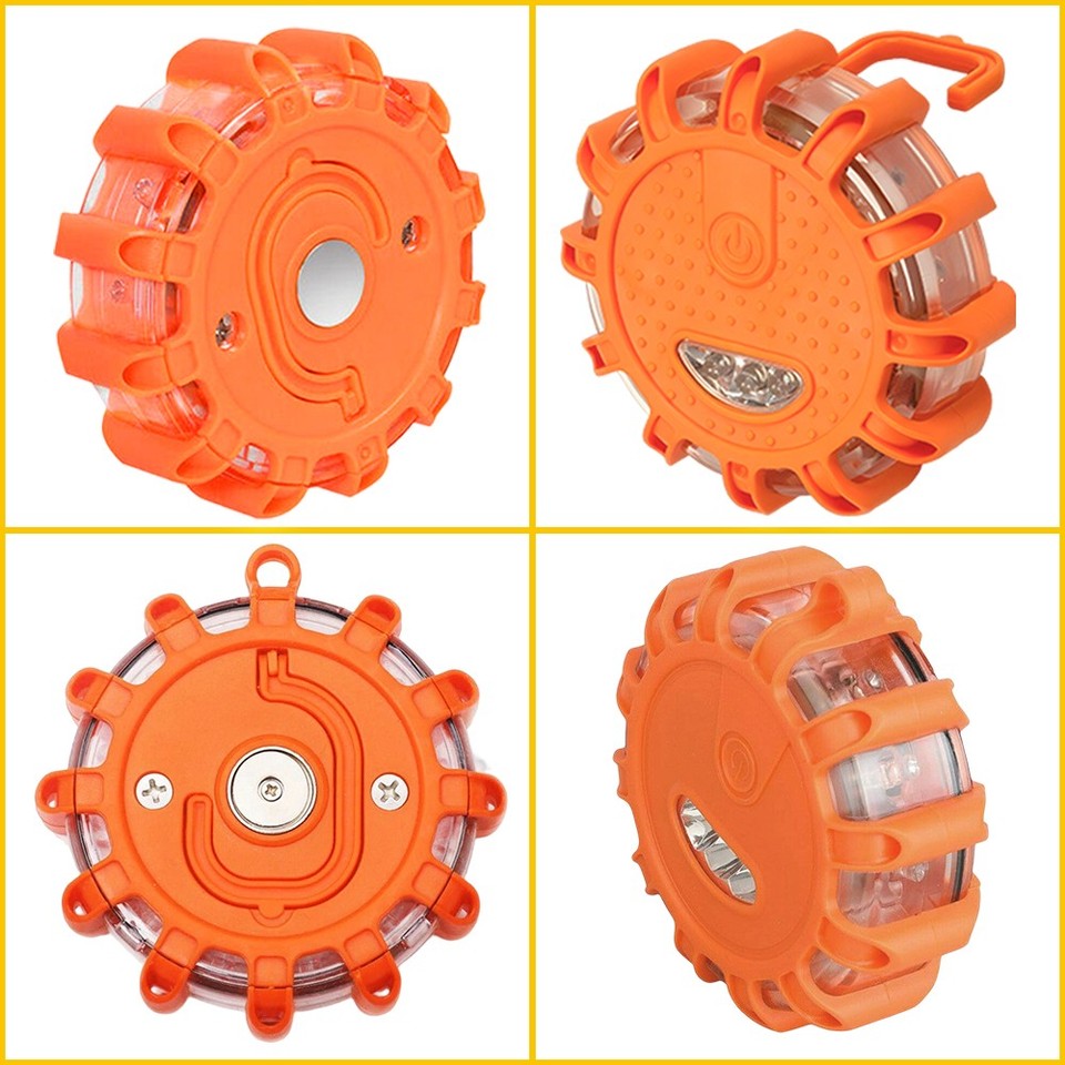 LED Flares Road SOS Disc Safety Light Roadside Flashing Warning 360 ...