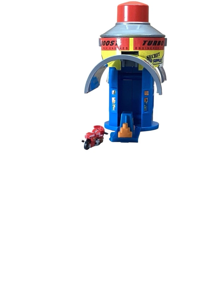 Micro Machine Ducati 900 Motorcycle in Red & White | "Gas Additive" playset - Image 3 of 4