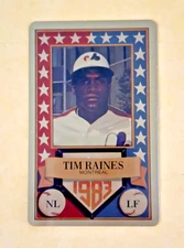 1983 PERMA GRAPHIC==GOLD==SUPER STAR #-314 TIM RAINES==MONTREAL EXPOS