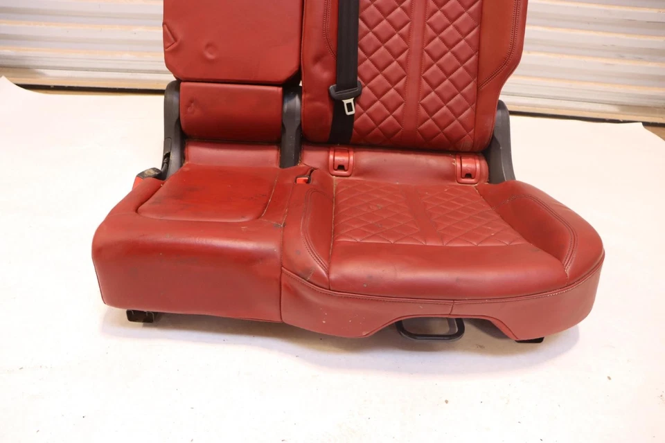 AUDI SQ5 2018-2020 asiento trasero izquierdo segunda fila cuero rojo OEM Foto 2 de 4