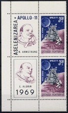 ROMANIA  1969, Man’s first landing on the moon,Apollo 11 + MAP MOONA, MNH, OG p2