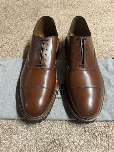 Allen Edmonds Men’s Park Avenue Cap-Toe Oxfords - Lug Soles - Chili - Size 11.5D - Picture 2 of 8