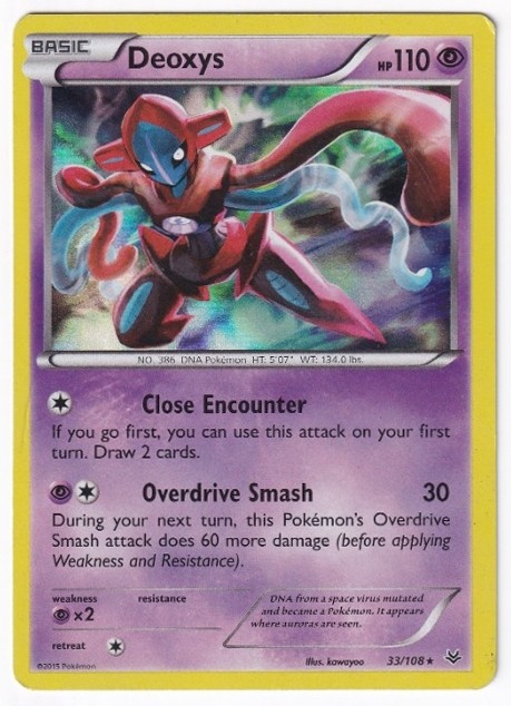 Pokemon TCG Deoxys 33/108 Holo Rare Roaring Skies HP