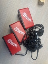 Milwaukee Battery Charger Lot of 3 w/ Power Cords 48-59-1812 Used Good