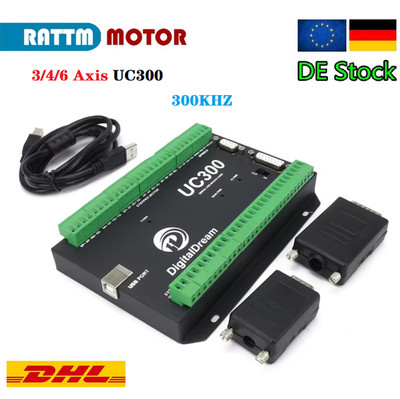 【DE】3/4/6 Axis USB Mach3 CNC Motion Control Board 300KHz UC300 Controller Card