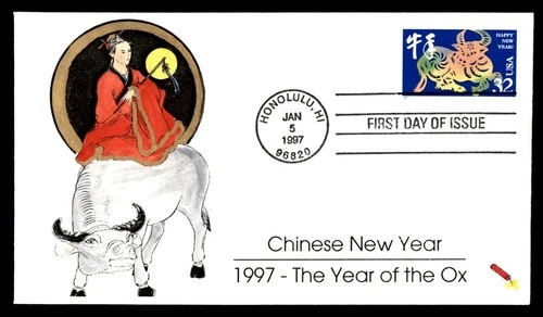 Mayfairstamps US FDC 1997 Hawaii Year of the Ox Chinese New Year First Day Cover