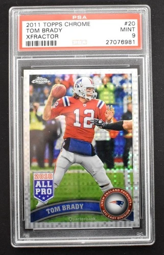 Tom Brady 2011 Topps Chrome Xfractor Refractor New England Patriots PSA 9 MINT