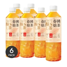 Uni-President Roasted Green Tea, 16.91 fl oz *6【6 Packs】0 Sugar 0 Fat 0 Calories