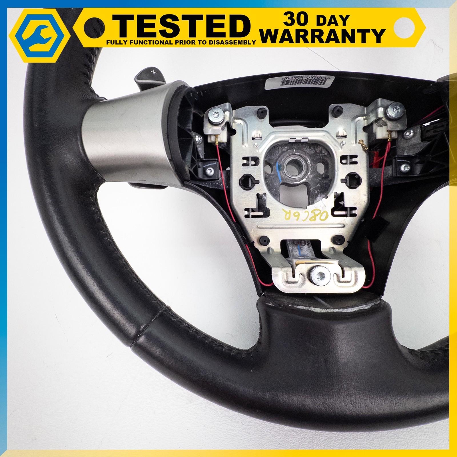 05-13 CHEVROLET CORVETTE C6 DRIVER STEERING WHEEL ASSEMBLY PADDLE SHIFT BLACK OE