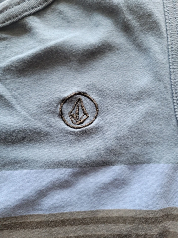 Mens Large Volcolm Tank Top With Embroidered Logo Blue With Stripe - Image 3 of 4