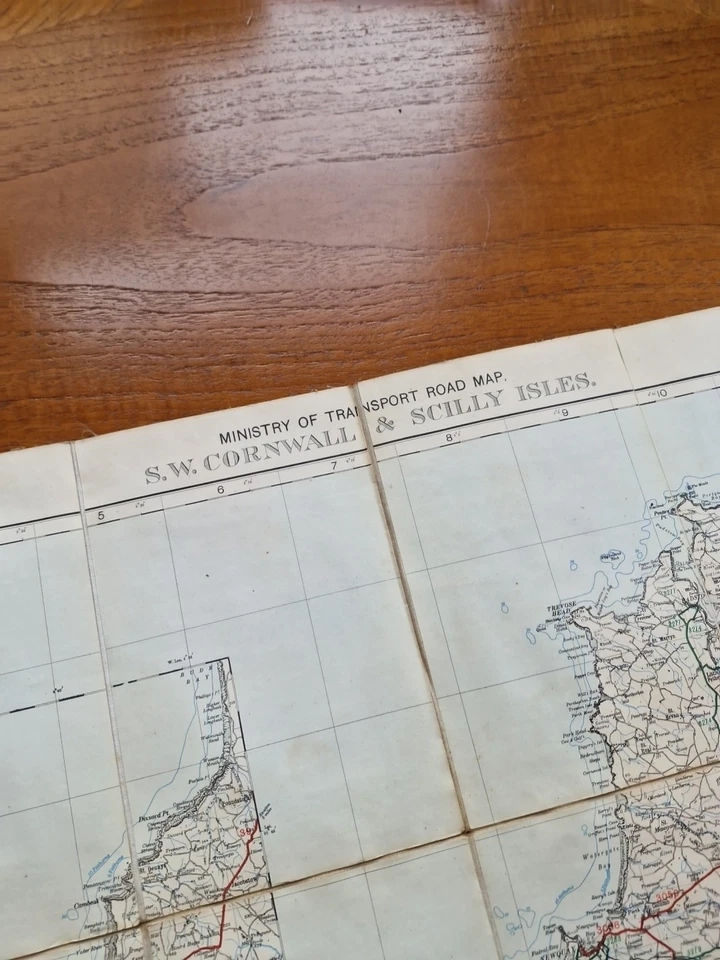 Ordnance Survey Ministry of Transport Road Map 35, S. W. Cornwall & Scilly Isles — 第 3/4 张图片