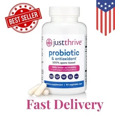 Just Thrive Probiotic & Antioxidant Spore Based Supplement 90 Capsules Exp6/2026