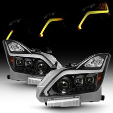 Switchback Headlights w/ Sequential Signal For 2008-2015 G37 Q60 Coupe Black LED