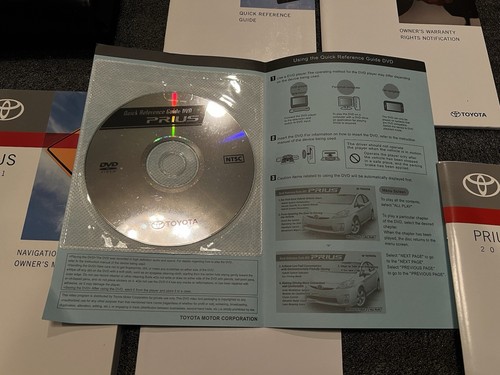2011 Toyota Prius Owners Manual W/ CD OEM - Picture 2 of 6