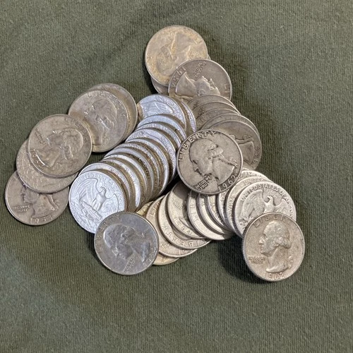 Wash. Quarters - 90% Silver, Circulated - 40 On Hand.  Buy 1 Or All.