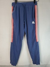Adidas Joggers Boys Size Small Red White Blue Striped 2 Pocket