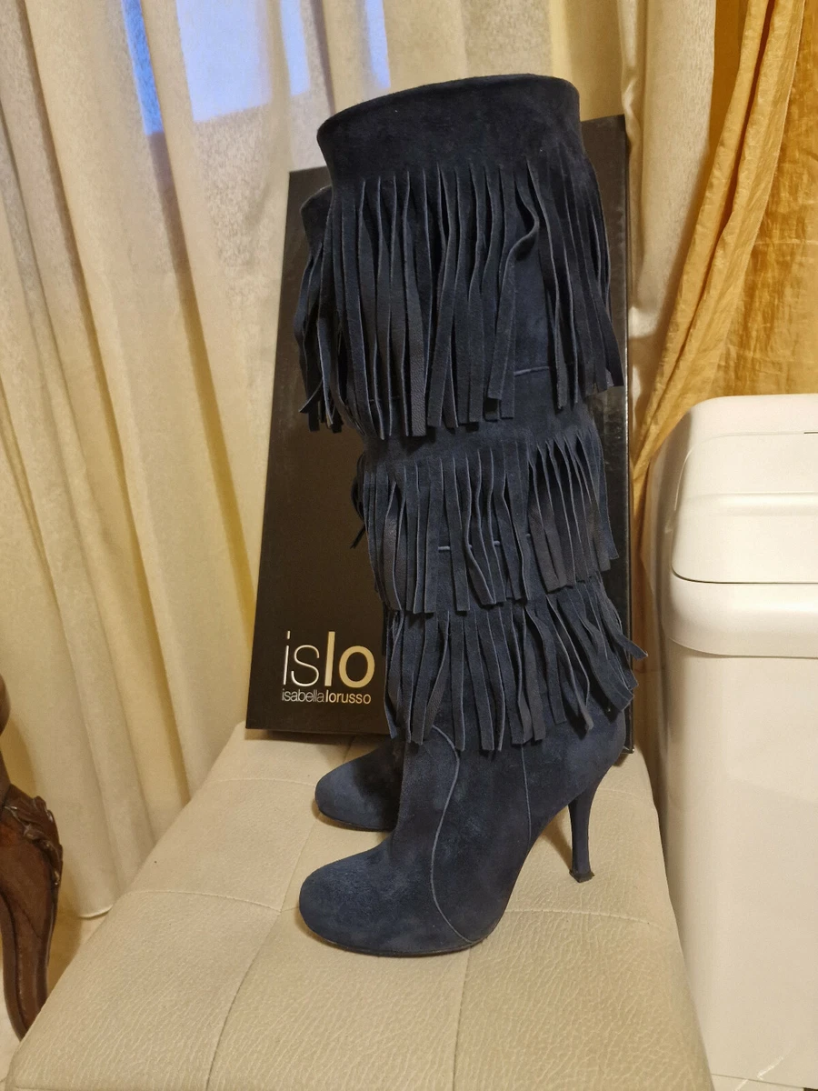 Stivali ISLO Frange Camoscio BLU EU 37 . eBay