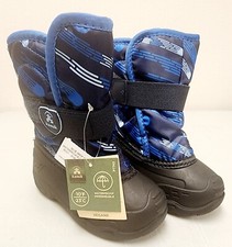 Kamik Snowybug 2 Faux Fur Lined Waterproof Snow Boot Blue Little boy Sz 10 EU 27
