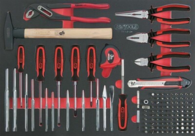 KS TOOLS SCS Zangen- und Schraubendreher-Satz, 124-tlg. in 1/1 Systemeinlage