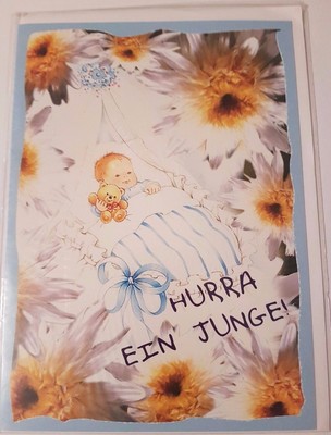 UK Greetings Glückwunschkarte Zur Geburt – It's A Boy, Mit 3D-Giraffen-Aufsatz Und Goldfarbenem Band