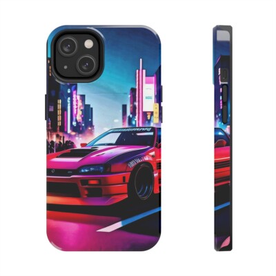 Animated Need For Speed Nissan 240SX Rev3 - Tough iPhone Case 12 13 14 Models