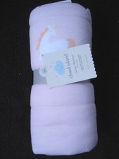 Cloud Island Jersey Knit Reversible Pink Unicorn Blanket 30"x40" NEW