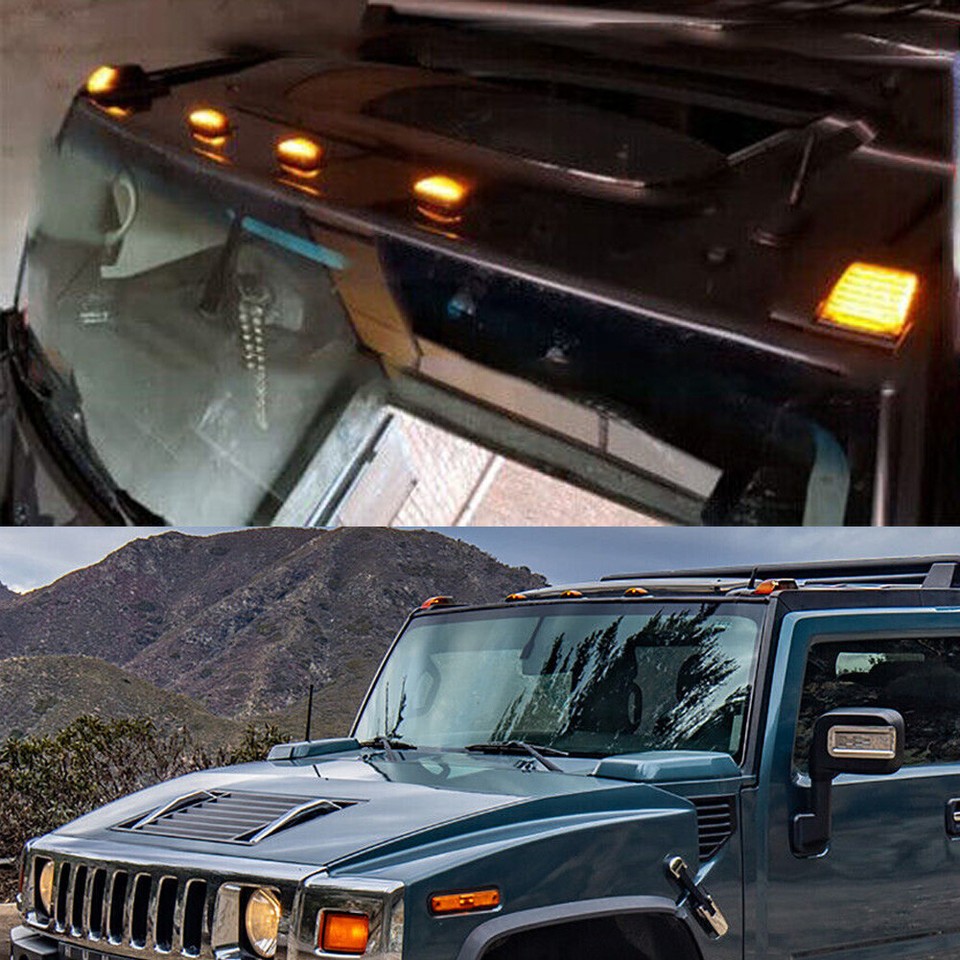 Linterna Hummer Amber Lens Front Top Roof Cab Marker Light Housing For Hummer H2 / SUT ...