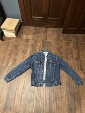 VTG 1960s Levis Big E Denim Trucker Jacket Type 3 III Dark Wash 525 SMELLS