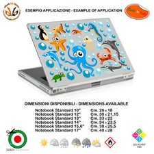 Fish and Bubbles Tablet Sticker Fish and Bubble Print PVC Notebook Sticker 62pcs