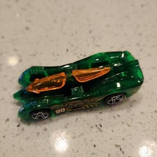 Hot Wheels POWER PISTONS green Orange Flames 1994