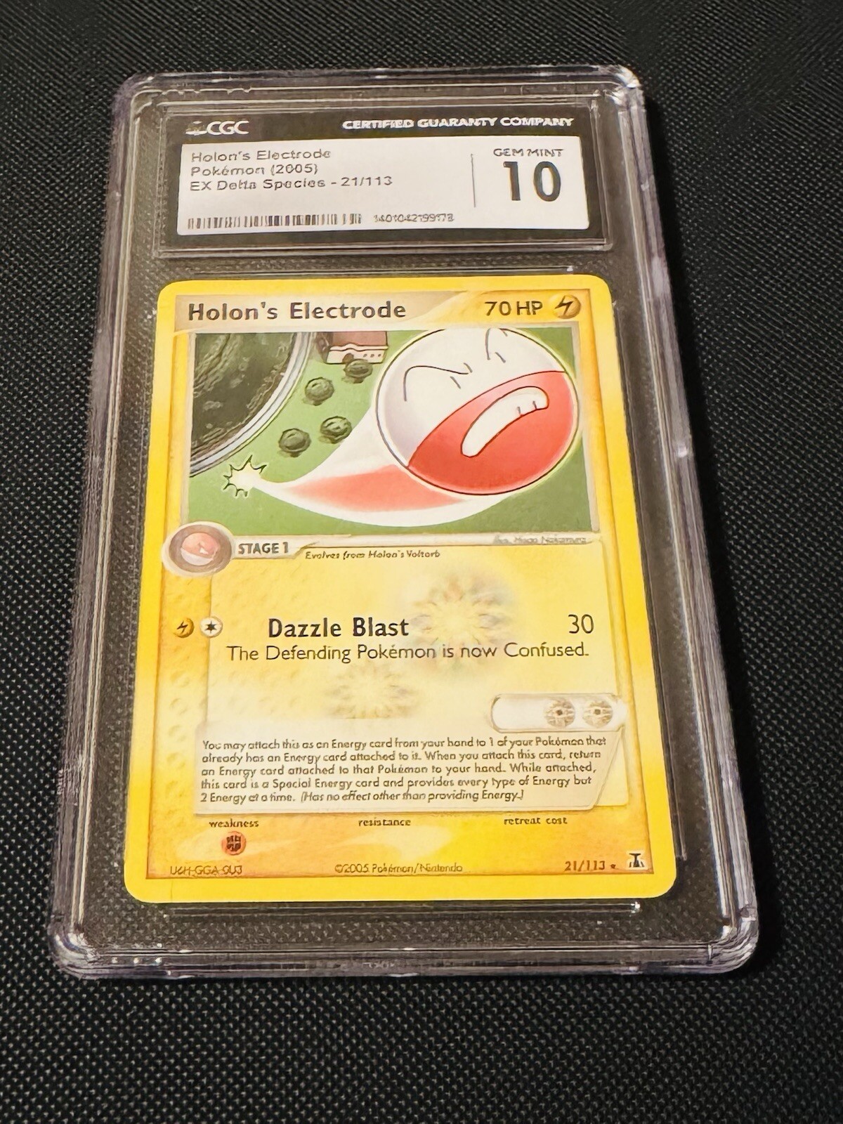 Holon's Electrode 2005 21/113 Delta Species Regular CGC 10 Pop 3!