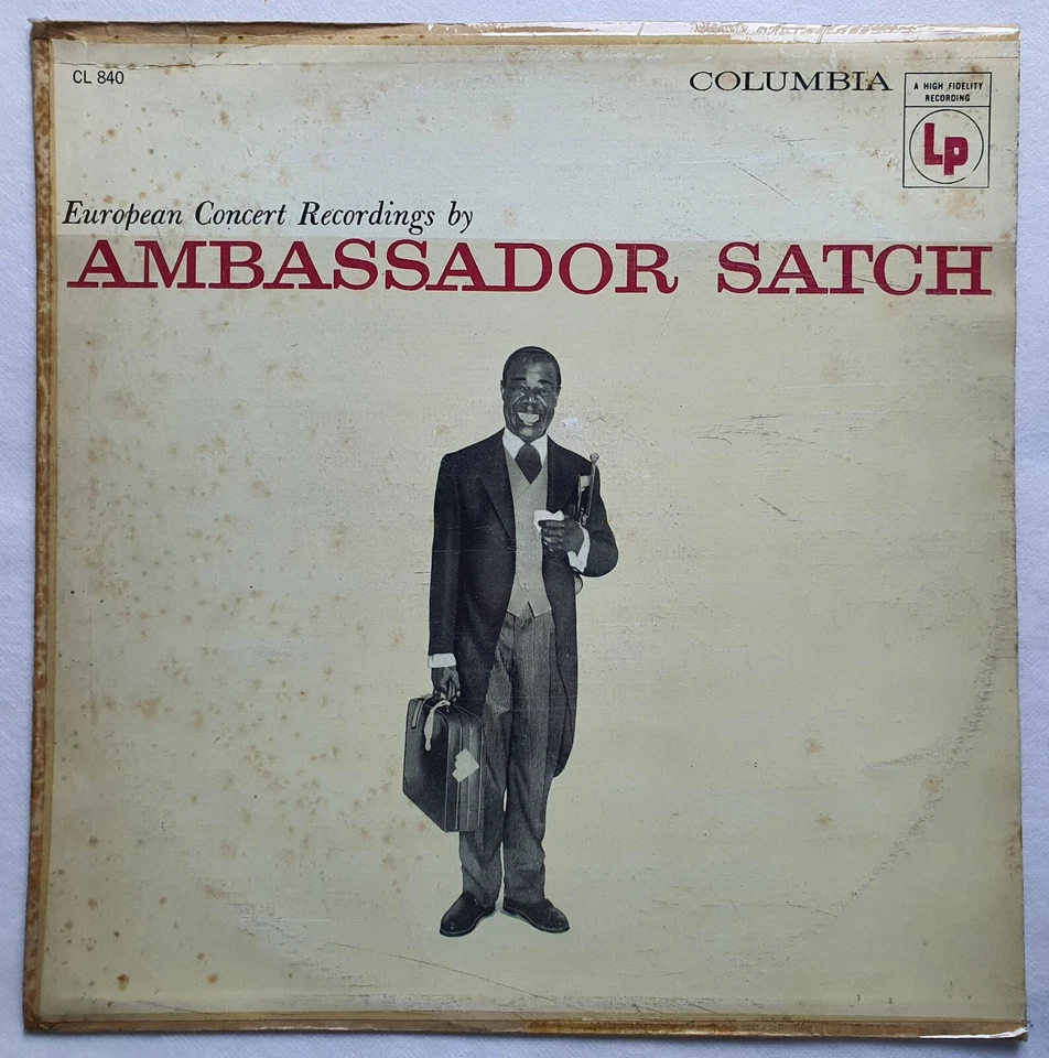 LOUIS ARMSTRONG AMBASSADOR SATCH 1959 HI-FI MONO UNIQ CVR & ERRORS CHILEAN PRESS - Image 2 of 4