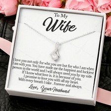 To My Wife Necklace from Husband Alluring Pendant Birthday Anniversary Love Gift