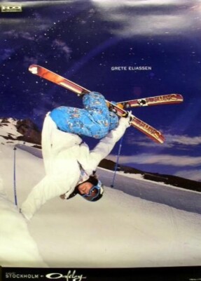 OAKLEY 2006 Grete Eliassen 2 sided promo SKI banner Flawless New Old Stock