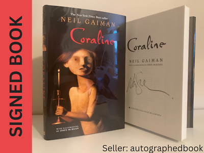 Neil Gaiman SIGNED BOOK Coraline 1ST EDITION Hardcover Classic