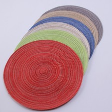 4/8PCS Braided Cotton Placemats Washable kitchen BAR Woven Dinning Table Mats