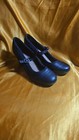 CLARKS BLACK LEATHER MARY JANE WOMENS HEELS SIZE 8 M STURDY NICE  — photo 1