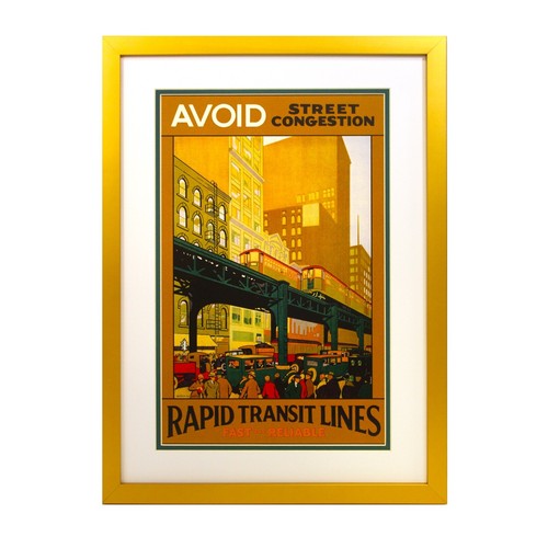 Framed Chicago Art - Chicago Transit (Avoid Street Congestion) - Picture 3 of 8