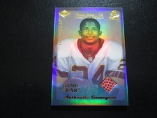CHAMP BAILEY 1999 COLLECTORS EDGE FIRST PLACE HOLOGOLD GAME GEAR ROOKIE CARD. rookie card picture