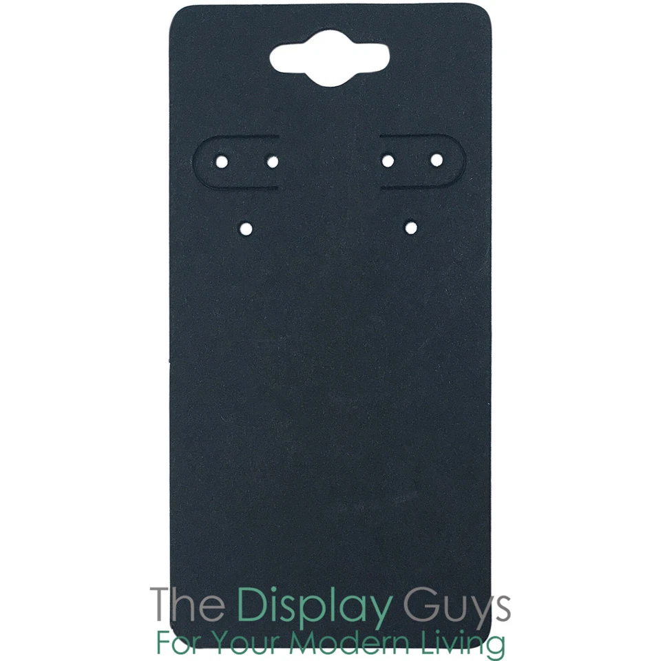 100pc 2x4" Inch Black Paper Earrings Display Hanging Cards for Jewelry Accessory - Image 2 of 3