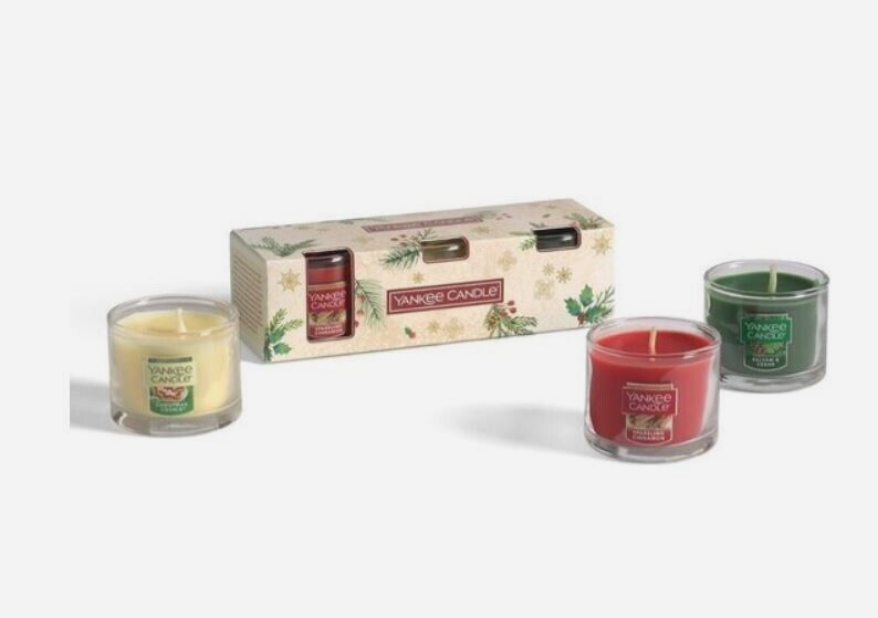 Yankee Candle Magical Christmas Morning Gift Set 3 Filled Glass Votives