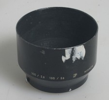 NIKON F NIKKOR HS-4 METAL CLIP ON HOOD 85MM F2, 105MM F2.5 AND 135MM F2.8 MF 