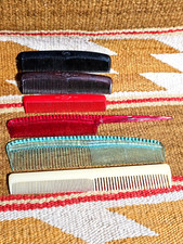 LOT OF 6 50s COMBS - 4 FULLER BRUSH 2 IDK 1 FULLER BARBER COMB 2 HAIR STYLE CMS