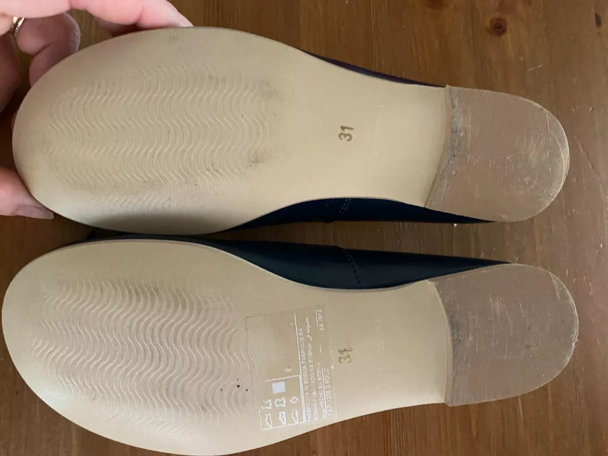 Bellissime ballerine nuove Benetton in pelle blu numero 31 eBay