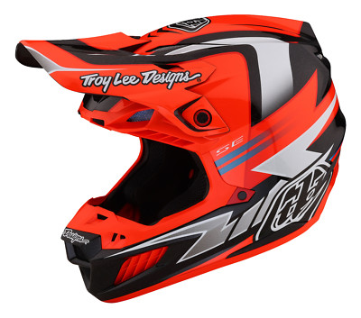 TROY LEE DESIGNS TLD SE5 COMPOSITE HELM SABER NEON RED GLOSS NEU MX MOTOCROSS