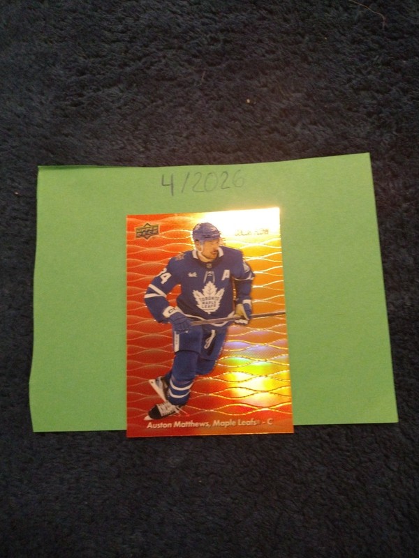 2023-24 Upper Deck Allure - Color Flow Auston Matthews #CF-24 Red Orange