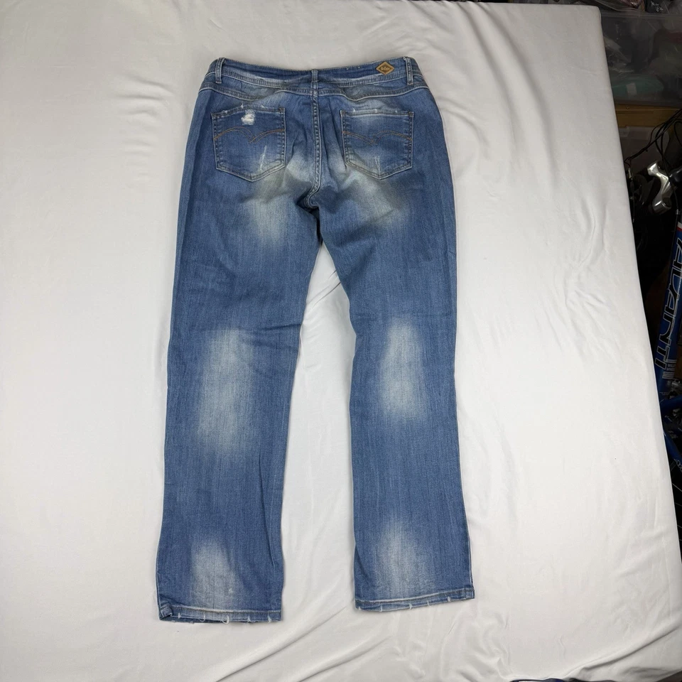Lee Cooper Jeans Women’s Size 12 Blue Distressed Western Thrashed Cowgirl - Image 2 of 4