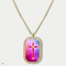 Stunning Colorful Jesus Christ Crucifix Cross Fashion Pendant Necklace Chain Pri