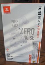 JBL Tune Beam True Wireless Bluetooth Noise-Cancelling Earbuds - White - NEW