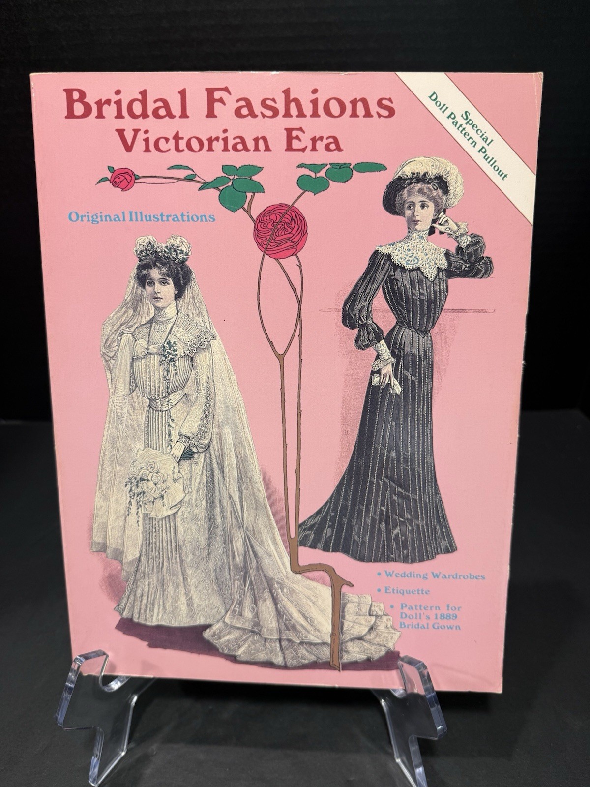Vintage Bridal Fashion Victorian Era Book w Illustrations & Doll Dress Pattern